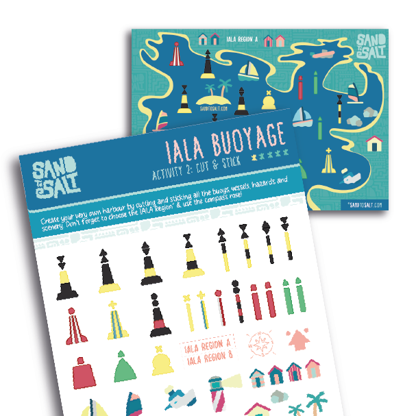 IALA buoyage cut and stick make a harbour activity.