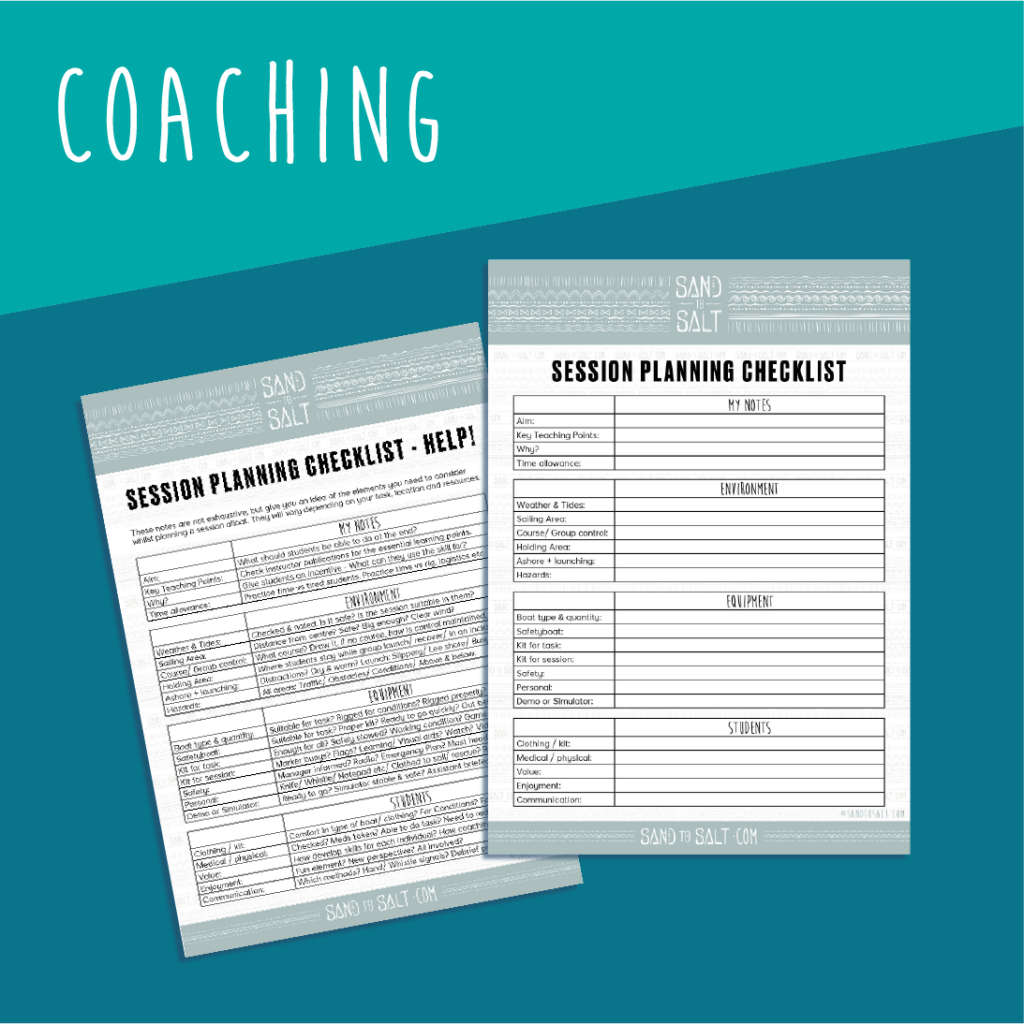 Session planning checklist for coaches