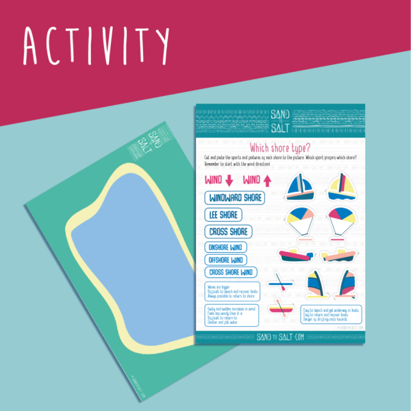 Shore types for watersports - childrens activity