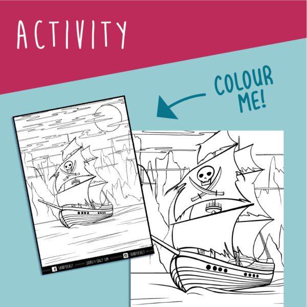 Halloween Ship colouring