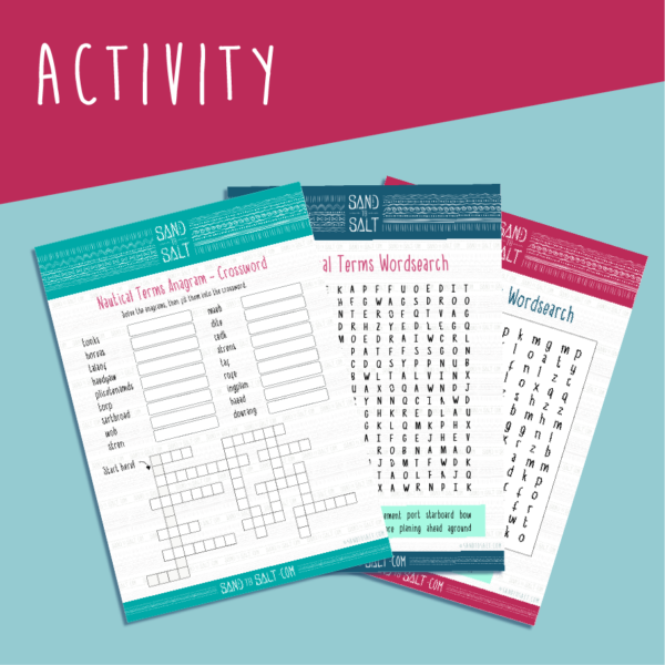 Free nautical puzzle pack with word searches and crossword puzzles / games