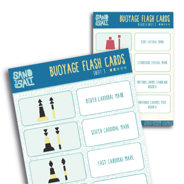 IALA BUOYS Flash cards - test your buoys with Sand to Salt!