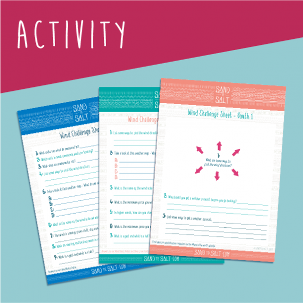 Once you have learnt about the basics of wind in the Wind Basics Poster, try these challenge sheets for adults and children and see how much you know about wind!