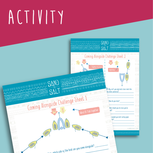 Learn how to come alongside a moored or anchored boat in a sailing boat for your RYALevel 2 dinghy sailing with these fun activity sheets from Sandtosalt.com