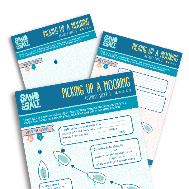 Learn how to pick up a mooring buoy with our new activity sheets!