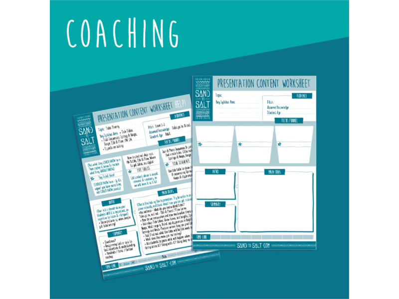 Presentation Content sheet