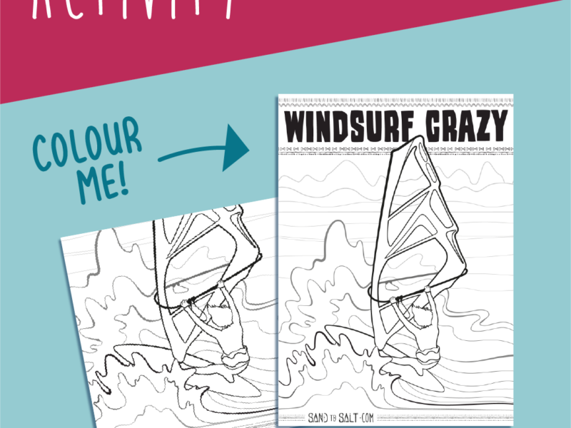 Colouring Page: Windsurfing